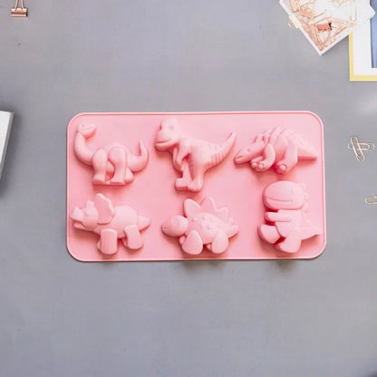 Decorbites™ Dino-Silikon-Kuchenform: Backen, Süßigkeitenherstellung, Seifenherstellung, Kerzenherstellung, Cupcake-Dekoration