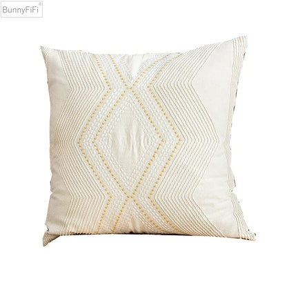 Decorbites™ Geometrisches Elfenbein Vintage Kissen Stickerei Bezug - Wohnzimmer Dekoration