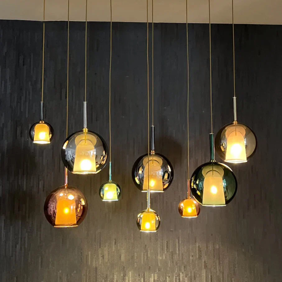 Decorbites™ Glas-Kugelleuchter: Italienische Designer-Hängeleuchte für Esszimmer, Kücheninsel