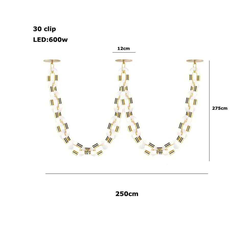 Decorbites™ Kristall-Goldkette-Hängelampe Deckenleuchte für die Hausdekoration