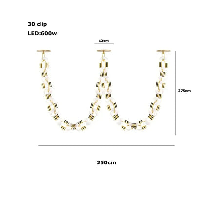 Decorbites™ Kristall-Goldkette-Hängelampe Deckenleuchte für die Hausdekoration