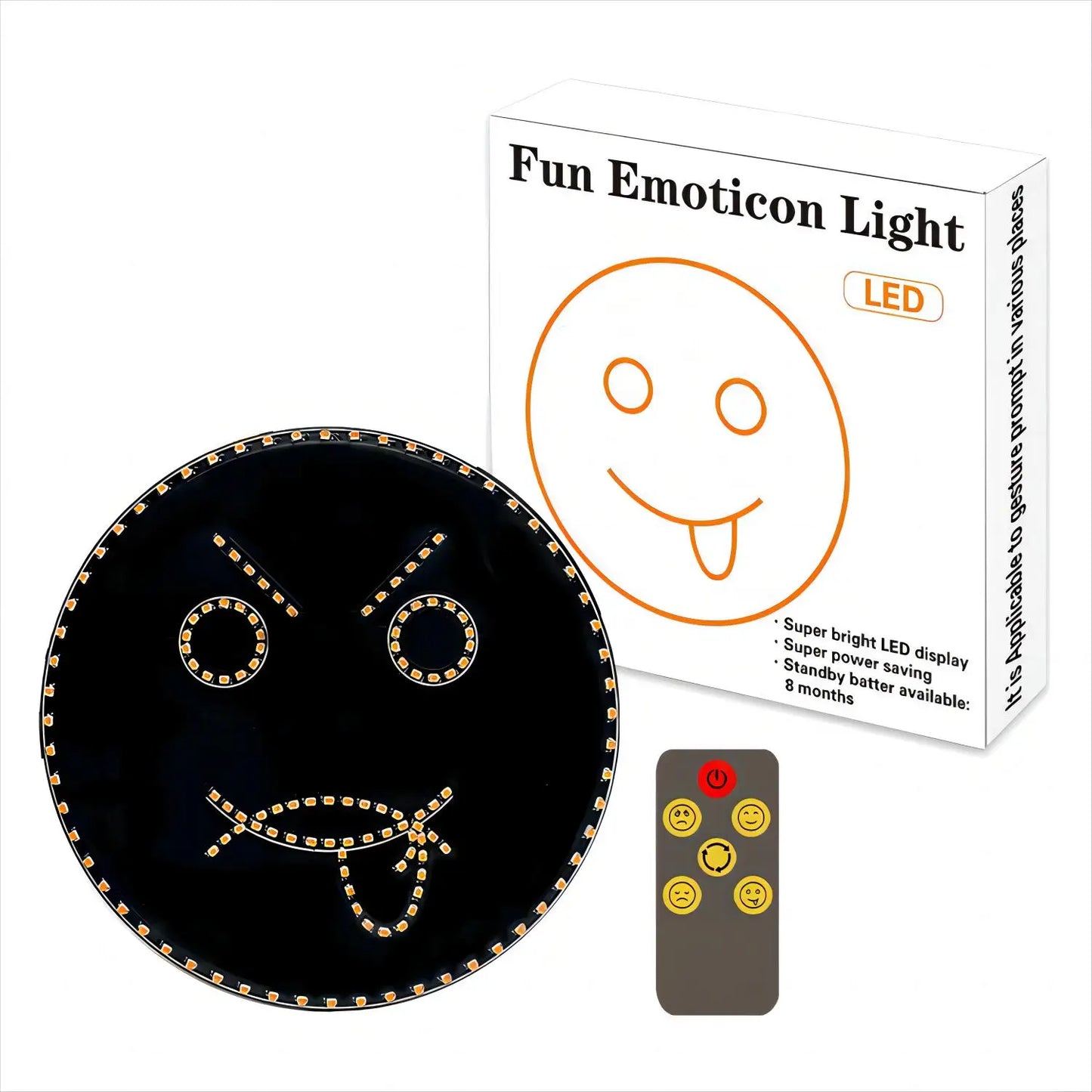 Decorbites™ Lustiges Emoticon-LED-Schild mit Fernbedienung für die Rückscheibe des Autos