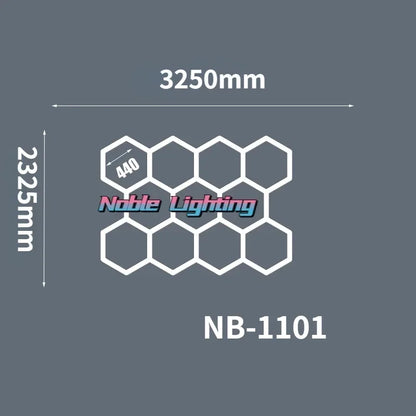 DecorBites™ Hexagon LED Ceiling Light for Barbershop and Garage Hair Salon