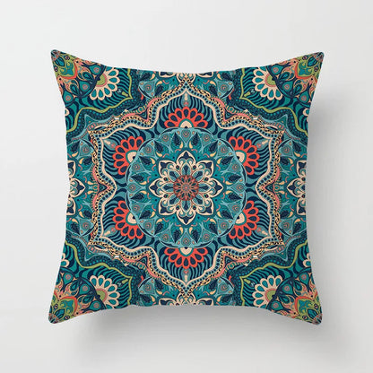 DecorBites™ Geometric Square Pillowcase Ethnic Retro Sofa Pillow Cover 45x45cm Home Decor