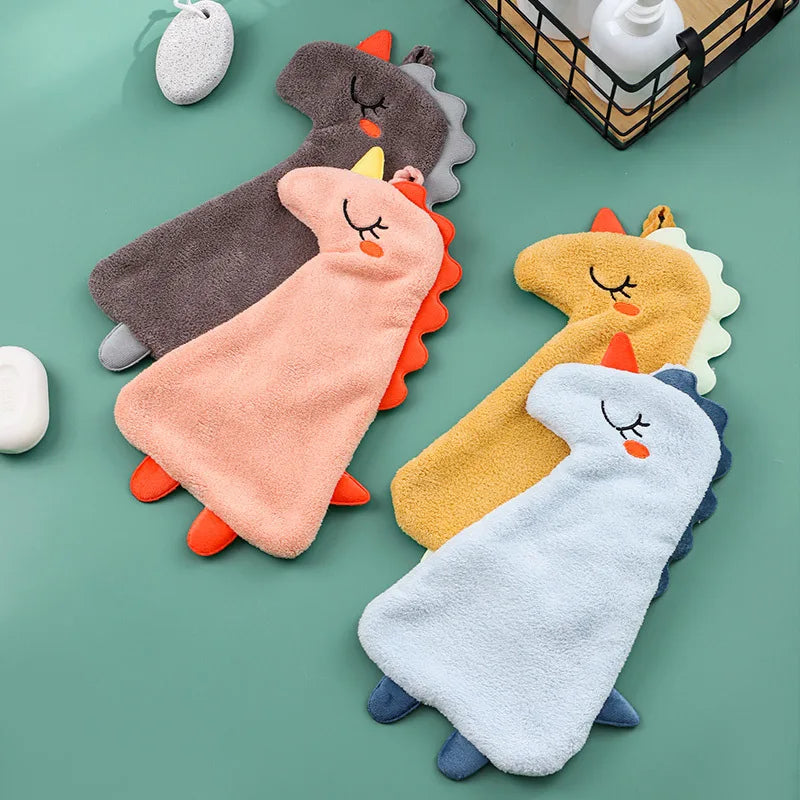 DecorBites™ Double-layer Coral Velvet Hand Towel: Absorbent, Quick Dry, Skin-friendly Kitchen Bathroom Towels