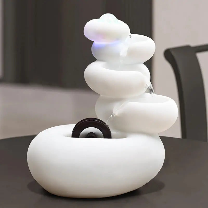 Decorbites™ Zirkulierender Wasserbrunnen zur Dekoration des Wohnzimmers und des Eingangsbereichs