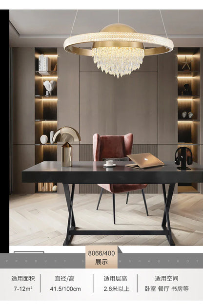 DecorBites™ Crystal Copper Pendant Lights: Elegant Nordic Design for Luxury Dining and Bedroom Décor
