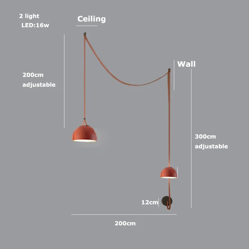 DecorBites™ LED Belt Chandelier Pendant Light for Dimmable Indoor Lighting in Living Room