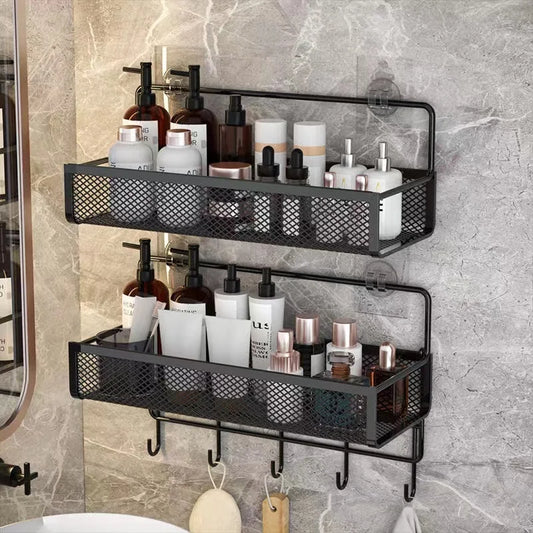 Decorbites™ Badezimmer- & Küchen-Wandregal-Organizer – Quadratisches Shampoo-Aufbewahrungsregal