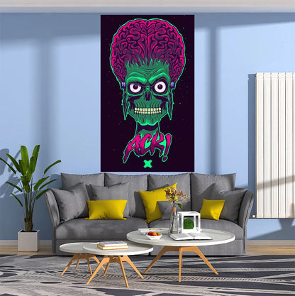 Decorbites™ Horror-Popping-Art-Gobelin-Wandbehang für ästhetisches Schlafzimmer oder Wohnzimmer