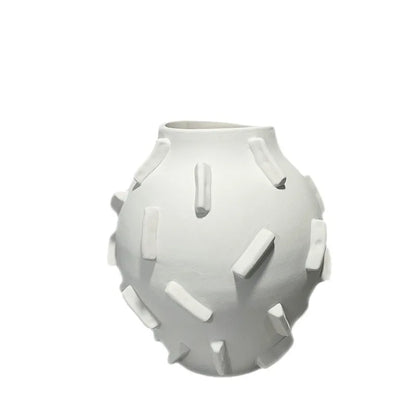 Decorbites™ Geometrische Block-Keramikvase - Abstrakte Blumenarrangement - Heimdekoration Handwerkskunst