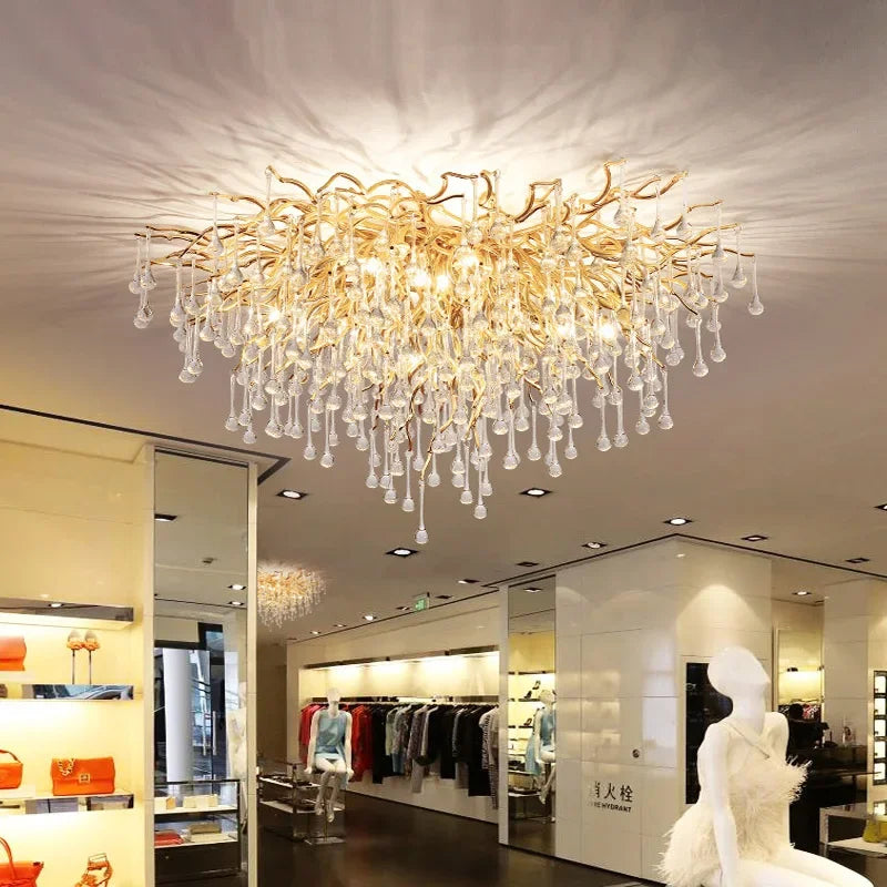 Decorbites™ Goldener Kronleuchter Moderne Luxus-LED-Glanz-Deckenleuchte