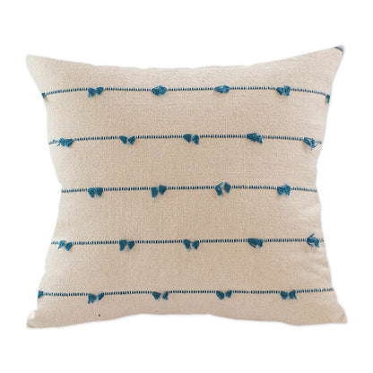 Decorbites™ Baumwoll-Streifen-Jacquard-Kissenbezug-Set: Blau Gelb Grau Pink Beige Schwarz