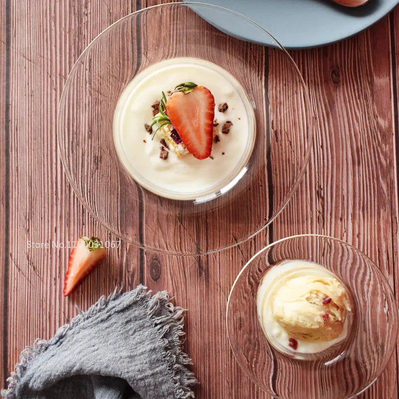 Decorbites™ Süßer Strohhut-Glas-Schüssel für Desserts und Früchte