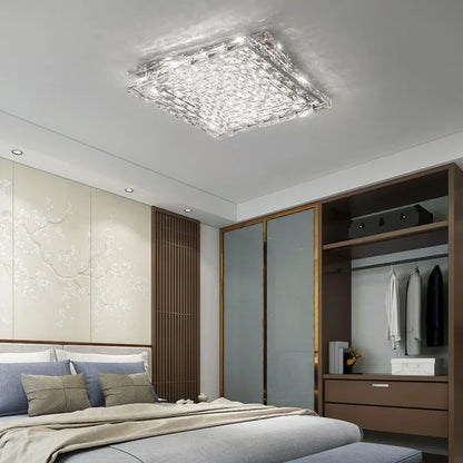 Decorbites™ Kristall-LED-Deckenleuchte | Farbwechselbar Quadratisch Silber | Rechteckig Chrom Edelstahl