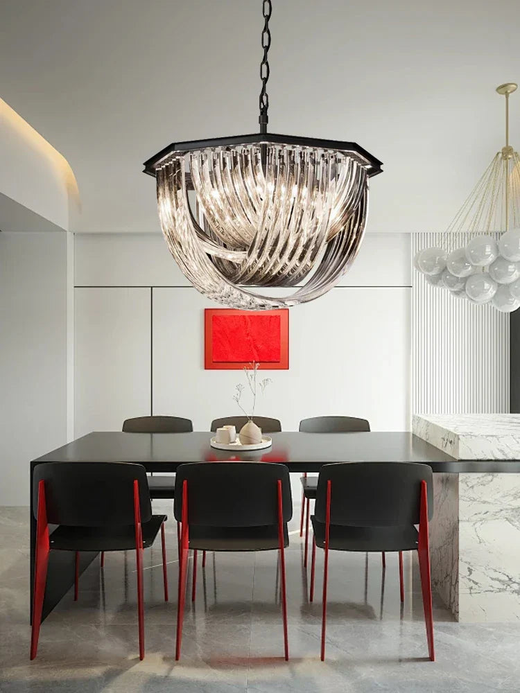 DecorBites™ Glass Crystal Pendant Lights for Kitchen Island Bar - Elegant Luxury LED Lamps