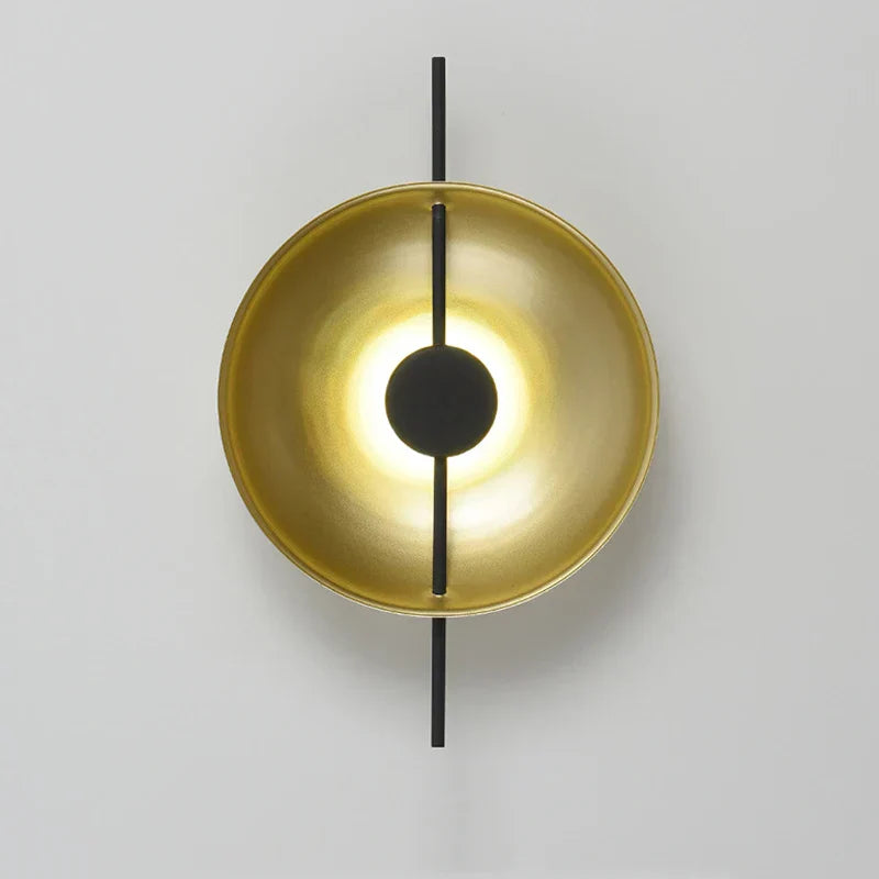 Gold Circle LED Wall Light