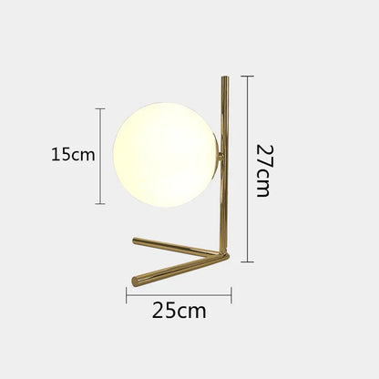 DecorBites™ Glass Ball Table Lamp: Modern Nordic LED Desk Light