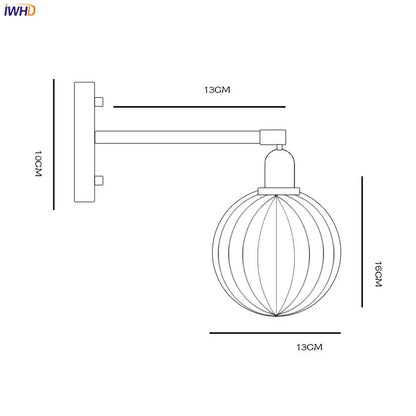 Decorbites™ Glas-Kugeln-Wandleuchte Moderne Wandlampe Treppenlicht für Schlafzimmer Badezimmer Spiegel