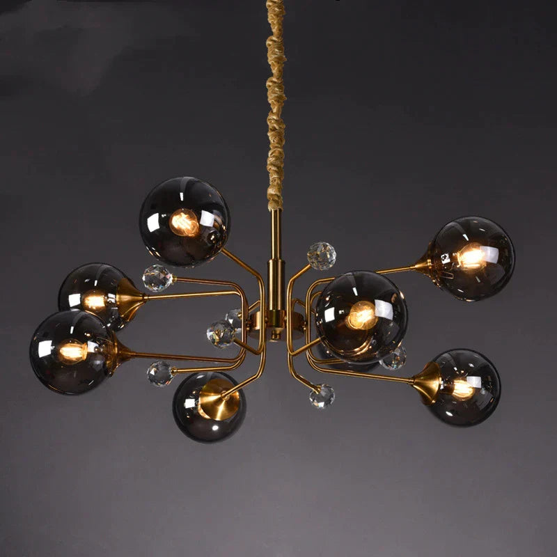Decorbites™ Glas-Blase-Kronleuchter: Luxuriöse LED-Glasball-Hängeleuchte für Wohnzimmer, Schlafzimmer und Geschäft