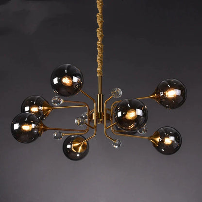Decorbites™ Glas-Blase-Kronleuchter: Luxuriöse LED-Glasball-Hängeleuchte für Wohnzimmer, Schlafzimmer und Geschäft