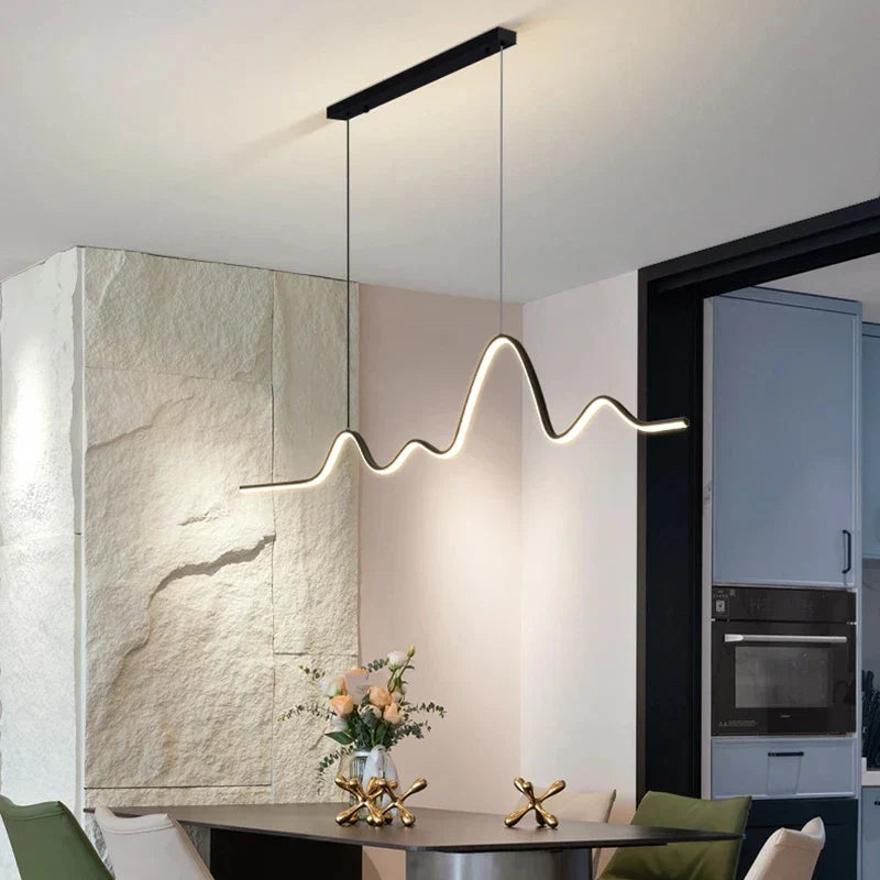Aluminum Wave Line Chandelier