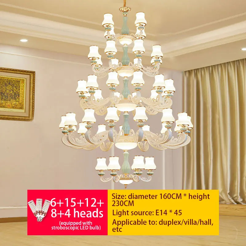 Decorbites™ Deluxe Duplex Wohnzimmer-Kronleuchter – Elegante Villa- & Hotel-Pendantbeleuchtung