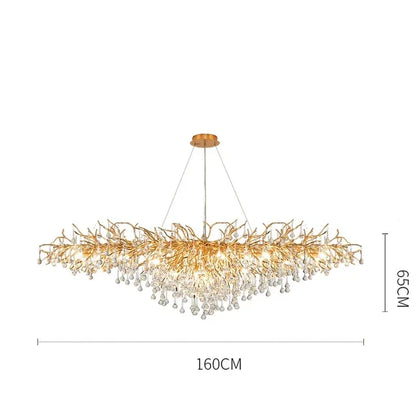 DecorBites™ Gold Chandelier Glass Pendant Lamp for Home Decor - Modern Luxury Lighting