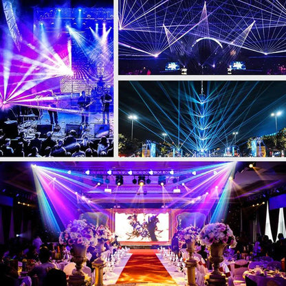 Decorbites™ Großer Wagen 120mW Lila Laserlicht mit DMX-Steuerung Bühnenbeleuchtung