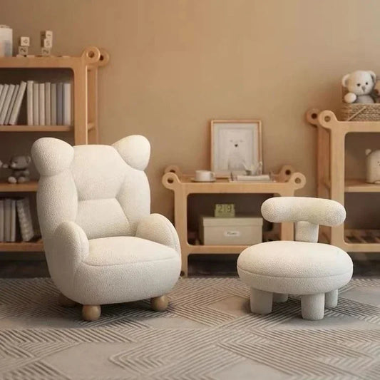 Decorbites™ Kinder Lammvelours Bären-Sofasessel: Süßer & gemütlicher Einzel-Sitz für Schlafzimmer & Wohnzimmer