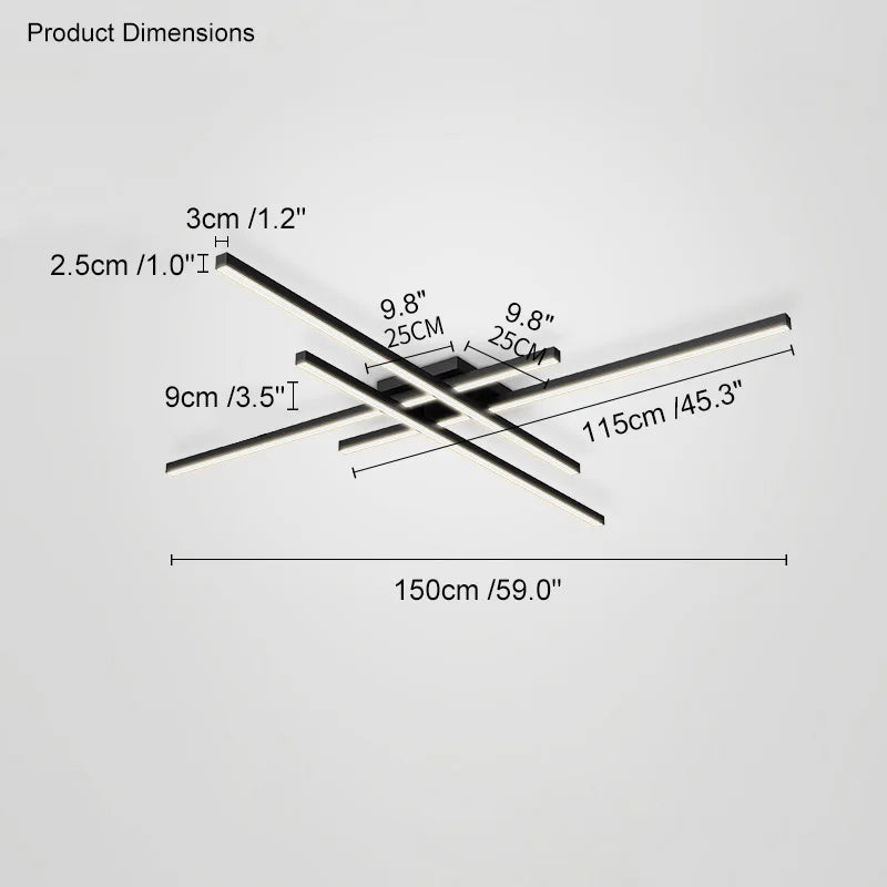 Decorbites™ Schwarze LED-Deckenleuchte Chandelier für das Hauptschlafzimmer und Wohnzimmer, energiesparende Beleuchtung
