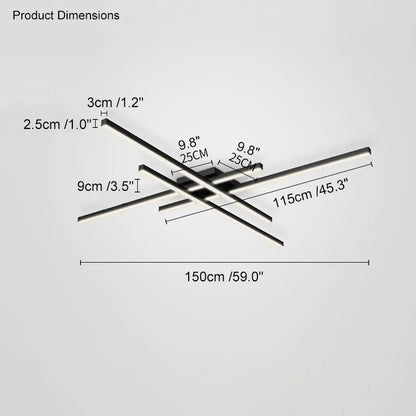 Decorbites™ Schwarze LED-Deckenleuchte Chandelier für das Hauptschlafzimmer und Wohnzimmer, energiesparende Beleuchtung