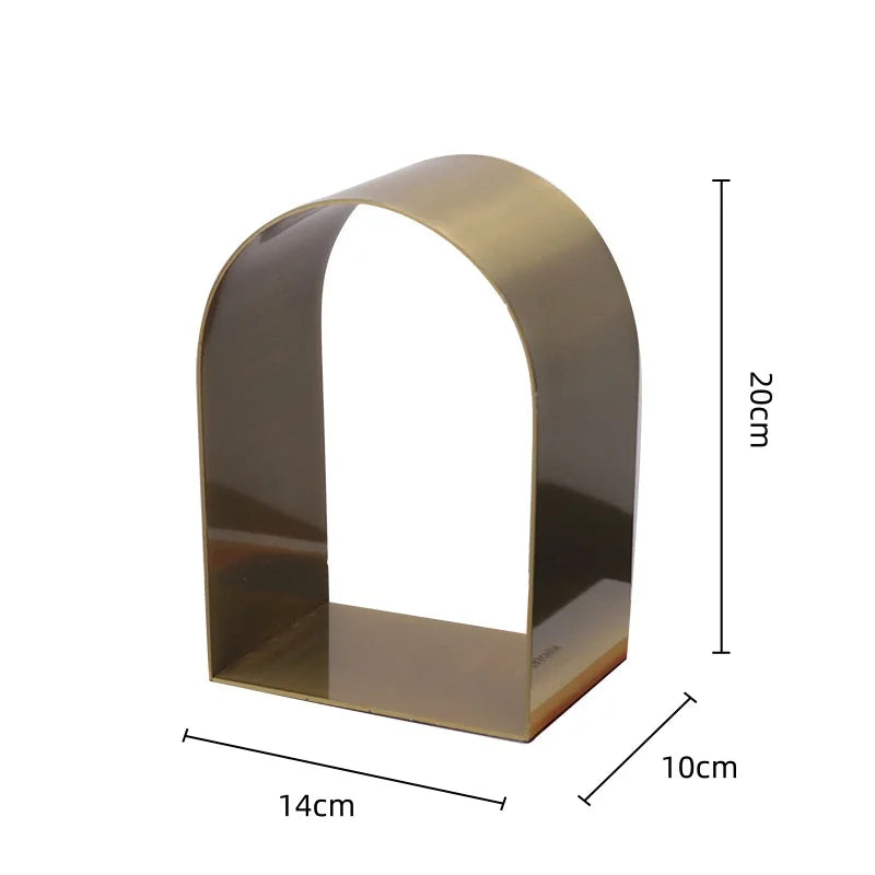 Decorbites™ Goldene Bögen Metallskulptur Raumdekoration Geometrisches Handwerk Figurine