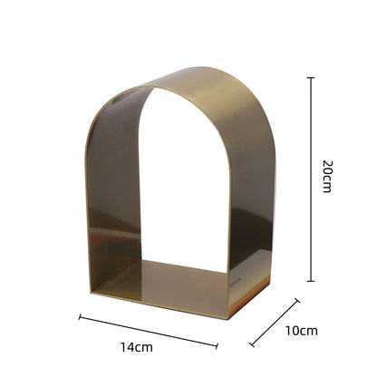 Decorbites™ Goldene Bögen Metallskulptur Raumdekoration Geometrisches Handwerk Figurine