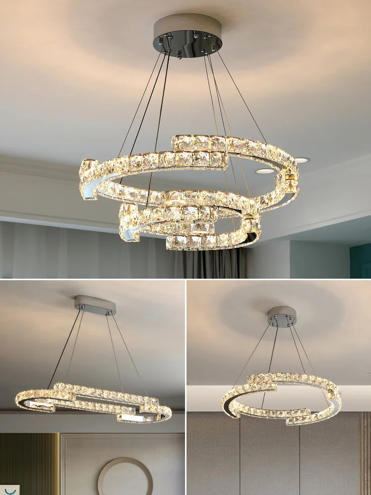Decorbites™ Kristall-LED-Hängeleuchten Chromstahl Moderne Luxusarmaturen