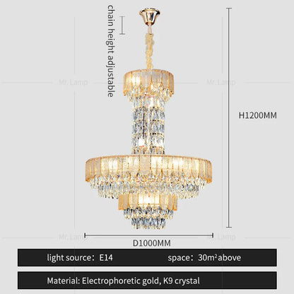 Decorbites™ Kristall-Leuchter: Postmoderne Mehrschicht-Luxus für Wohnzimmer, Hotel-Lobby und Villa