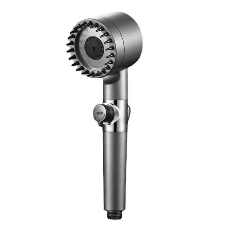 Black Rainfall Shower Head Three-Mode Filter