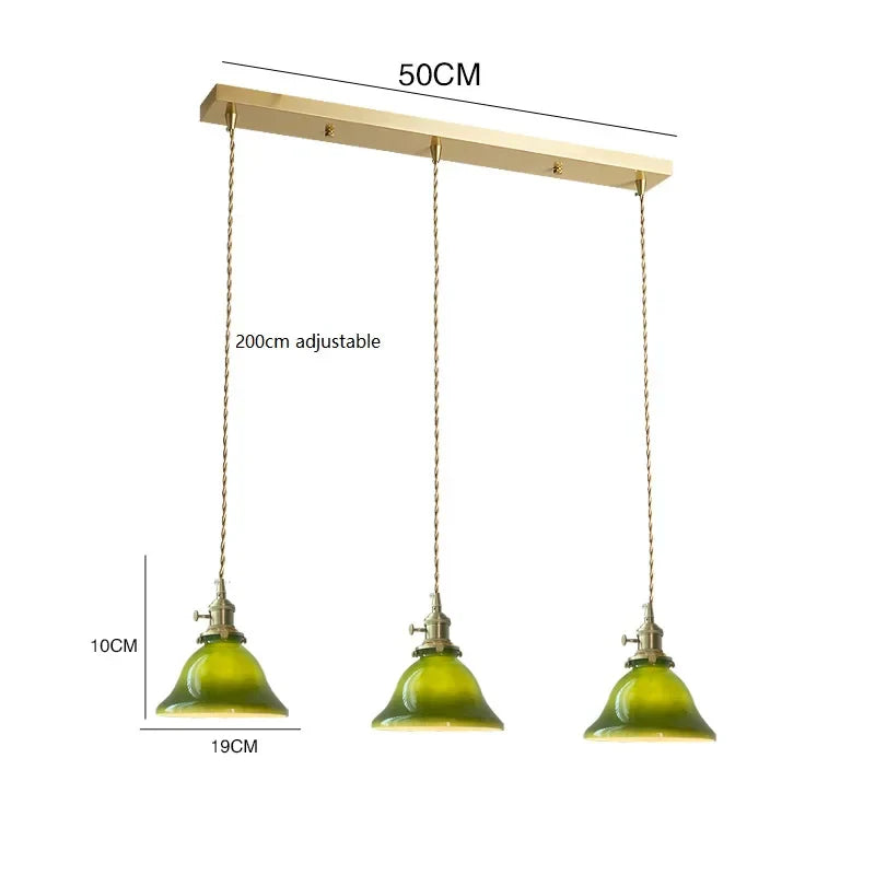 Green Vintage Pendant Light Japanese-America Style