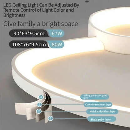 DecorBites™ LED Ceiling Chandelier Lights with Remote Control for Living Room, Bedroom, Dining Room