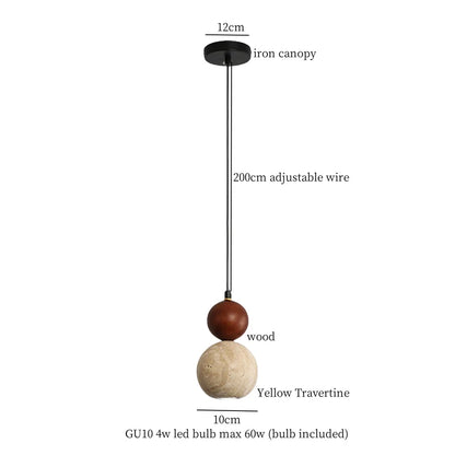 Decorbites™ LED Gelbe Travertin-Hängeleuchte für Vintage-Heimdekoration