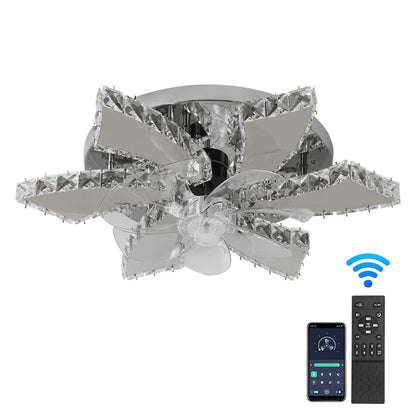 Decorbites™ Crystal-LED-Deckenventilator: Fernbedienbares Kronleuchter für Schlafzimmer & Wohnzimmer