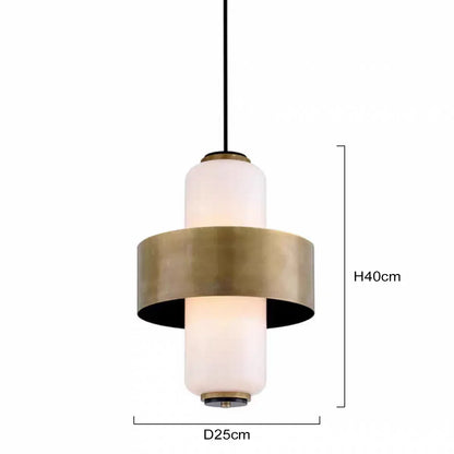 Decorbites™ Glas-Messing-Hängeleuchte - Mittelalterlicher Stil LED-Kronleuchter für Esszimmer, Küche, Schlafzimmer
