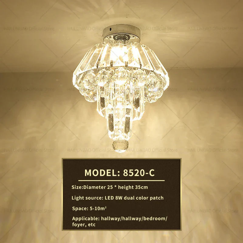 Decorbites™ Elegante Kristall-Deckenleuchte für Eingangsbereich, Treppenhaus und Flur
