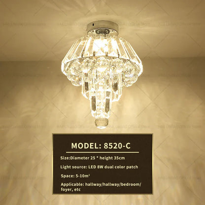 Decorbites™ Elegante Kristall-Deckenleuchte für Eingangsbereich, Treppenhaus und Flur
