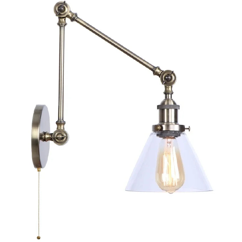 Decorbites™ Industrielle Schwenkbare Loft-Lampe mit Vintage-Design und klarem Glas-Spiegel-Licht
