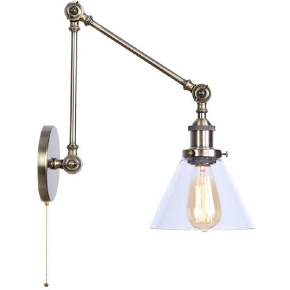 Decorbites™ Industrielle Schwenkbare Loft-Lampe mit Vintage-Design und klarem Glas-Spiegel-Licht