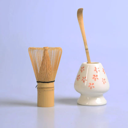 DecorBites™ Japanese Bamboo Tea Ceremony Set Matcha Whisk Brush Grinder Tools