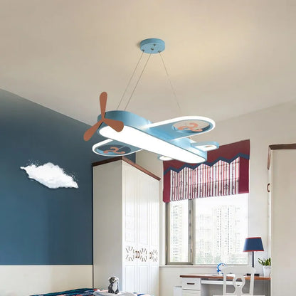 Decorbites™ Kinder-Flugzeug-Anhängerleuchten Holz Metall Wandlampen Kinderzimmer Schule LED