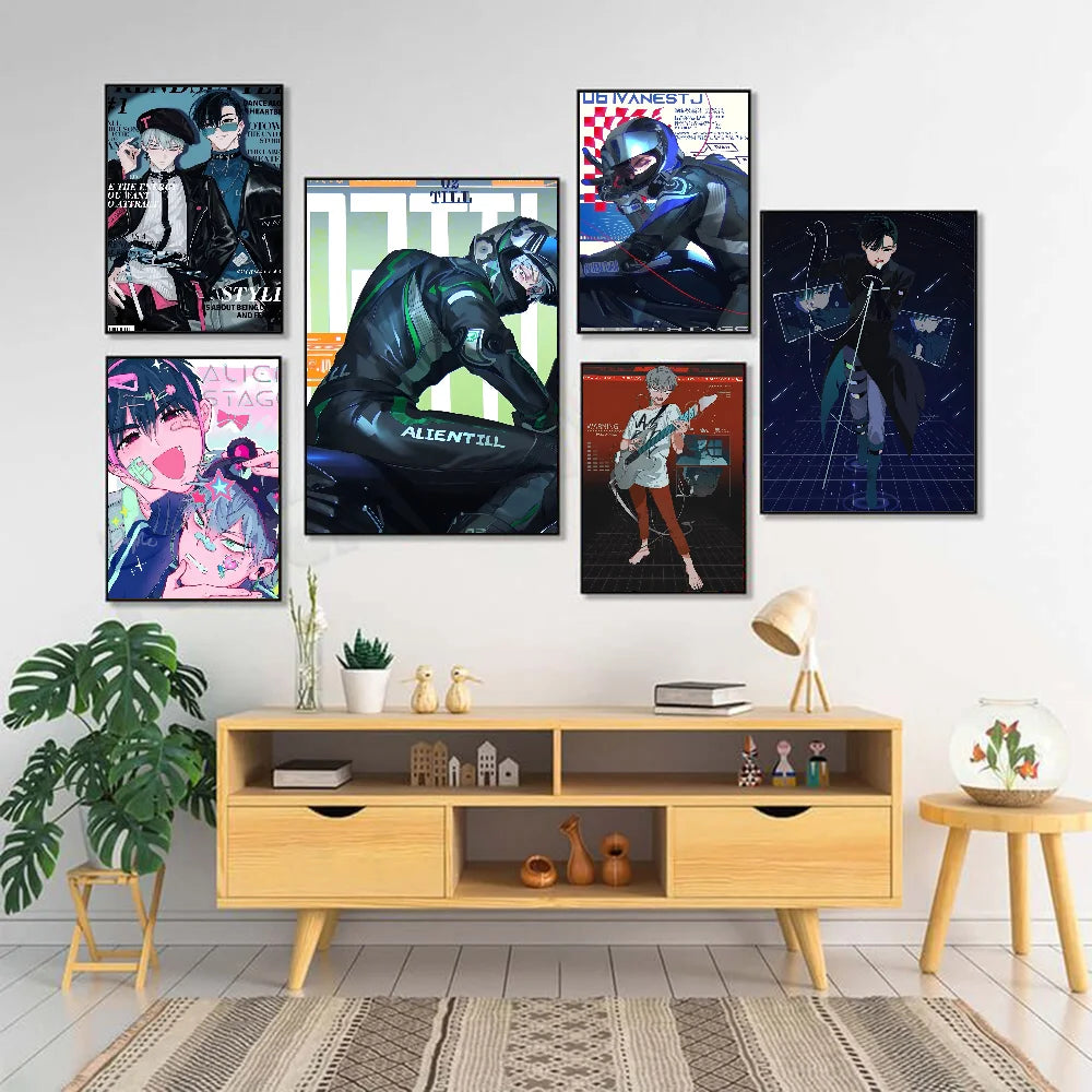 Alien Stage Anime Ivan Till Anime Poster Waterproof Wall Art High Quality Print Posters For Living Bedroom Retro Room Decor Gift