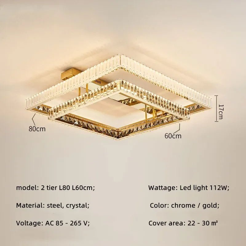 Decorbites™ Kristall-LED-Deckenleuchter: Intelligente, dimmbare Beleuchtung für das Schlafzimmer